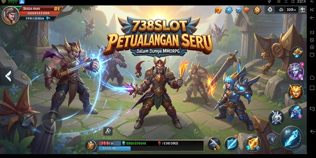 Tampilan gameplay seru di dunia MMORPG 738SLOT.