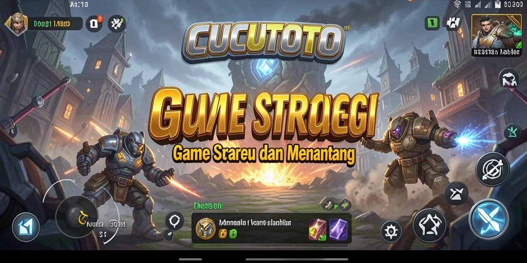 Tangkapan layar utama CUCUTOTO menampilkan aksi gameplay strategi yang intens.