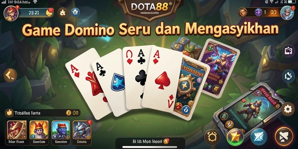 Tampilan gameplay DOTA88 yang menarik dalam permainan Domino.