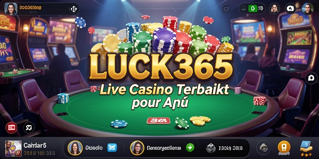 Screenshot LUCK365 menampilkan dealer profesional dan gameplay Live Casino yang seru.
