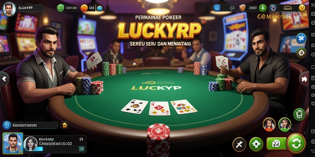 Tampilan gameplay menarik di aplikasi Poker LUCKYRP.