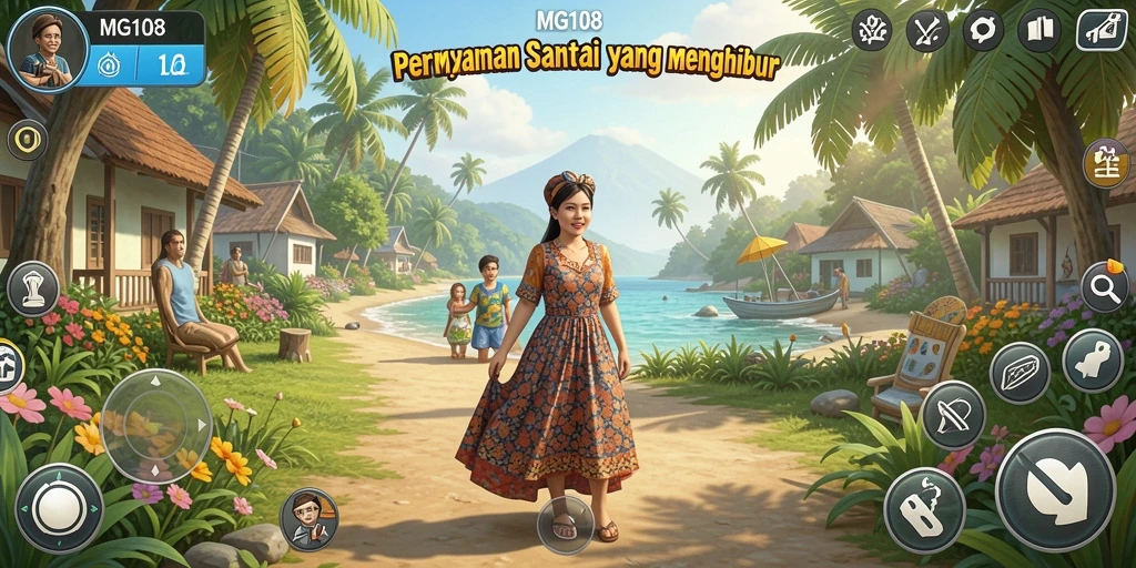 Tampilan gameplay santai dari MG108 yang menghibur.