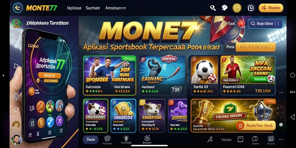 Tampilan menarik dan interaktif dari gameplay MONTE77 di Sportsbook.