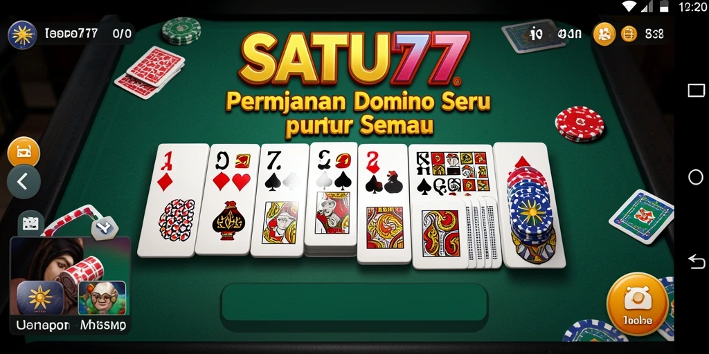Tampilan menarik saat gameplay SATU77 domino.