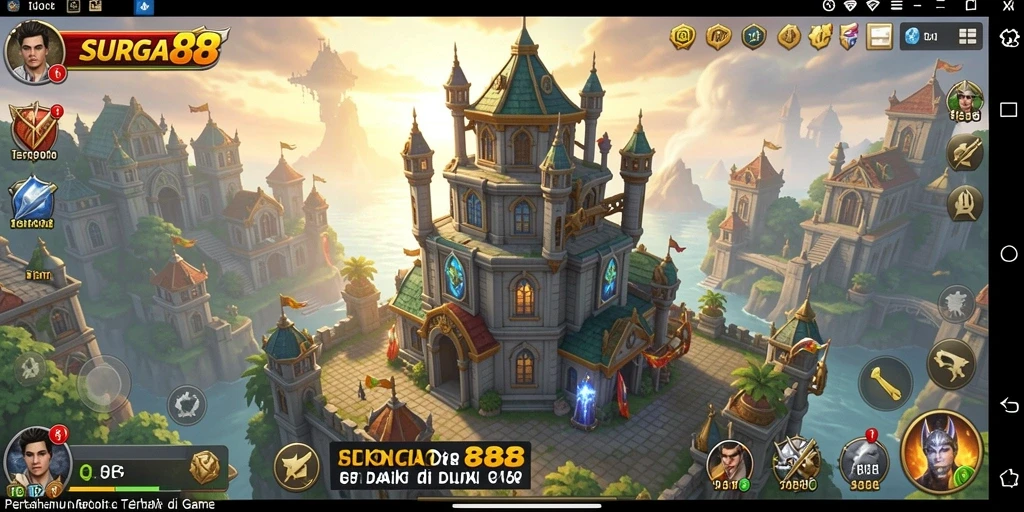 Tampilan menarik dari gameplay SURGA88 dalam genre Tower Defense.
