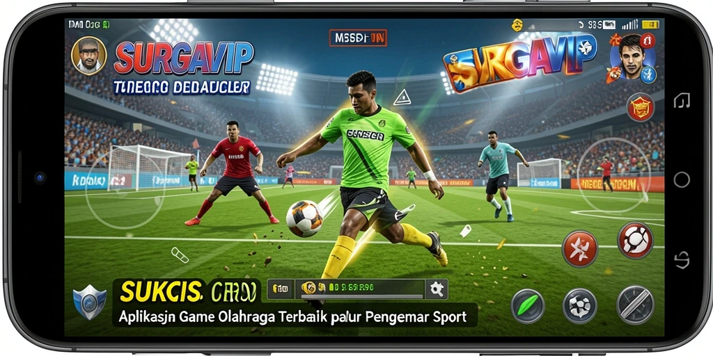 Screenshot gameplay SURGAVIP menunjukkan aksi seru dalam pertandingan olahraga.